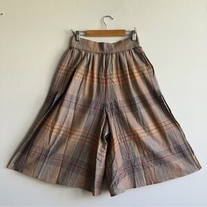 Vintage Chloé Wool Plaid Skort Culottes